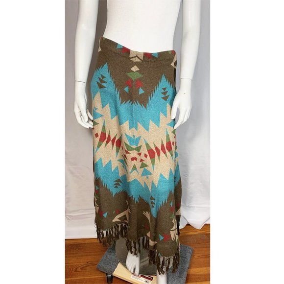 NWT TASHA POLIZZI Cheyenne Tipi Fringe Knit Western Cowgirl Maxi Skirt - Picture 4 of 10
